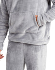 Snuggaroo Mens Soft Fleece Hooded Pjs Pyjama Bottoms Top Loungewear Set - Toi ‘n’ Moi Ltd