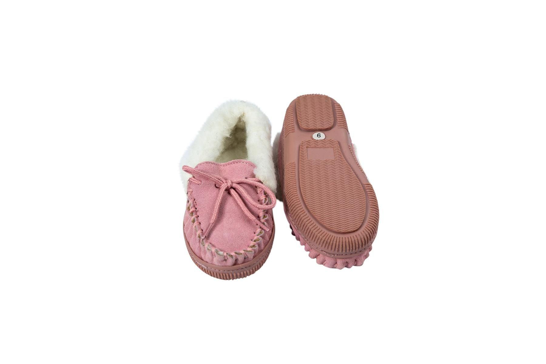 Nordvek Childrens Suede Moccasin Slippers - Rubber Sole - 435-100 - Toi ‘n’ Moi Ltd