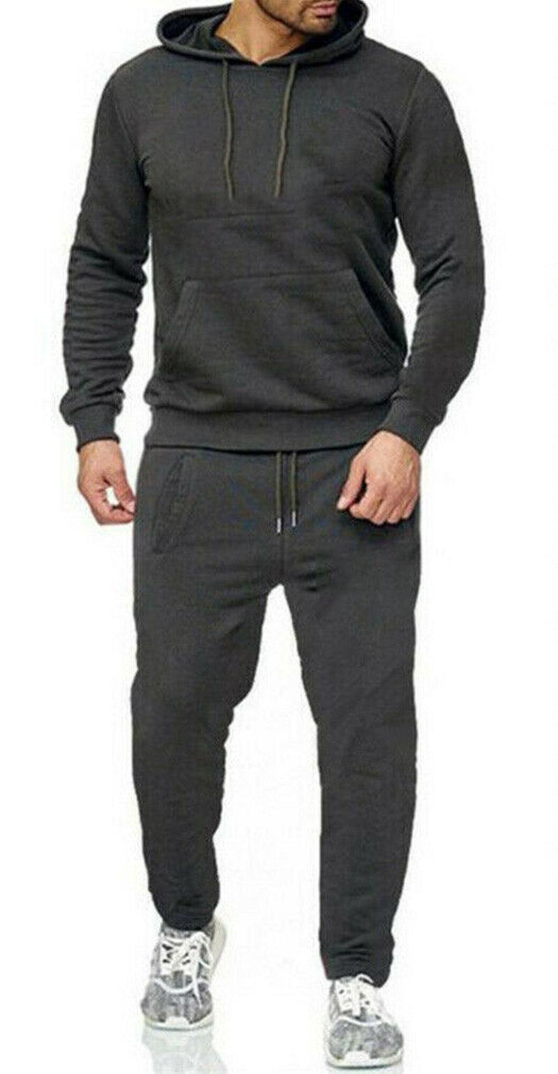 New Mens Pullover Tracksuit Hoodie Jogging Bottoms Set Stretch Sweater Jogger - Toi ‘n’ Moi Ltd