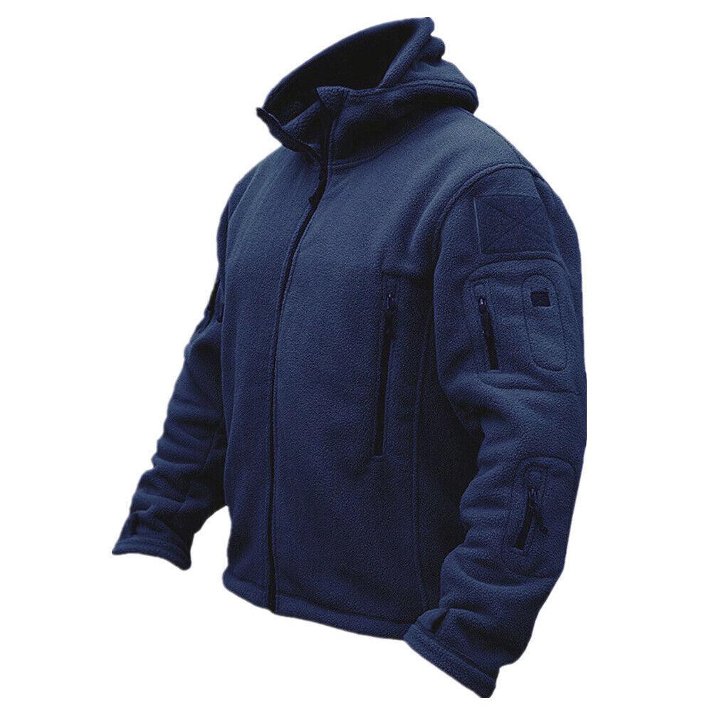Men Casual Coat Tactical Recon Fleece Jacket Full Zip Army Hoodie Combat Hoody - Toi ‘n’ Moi Ltd
