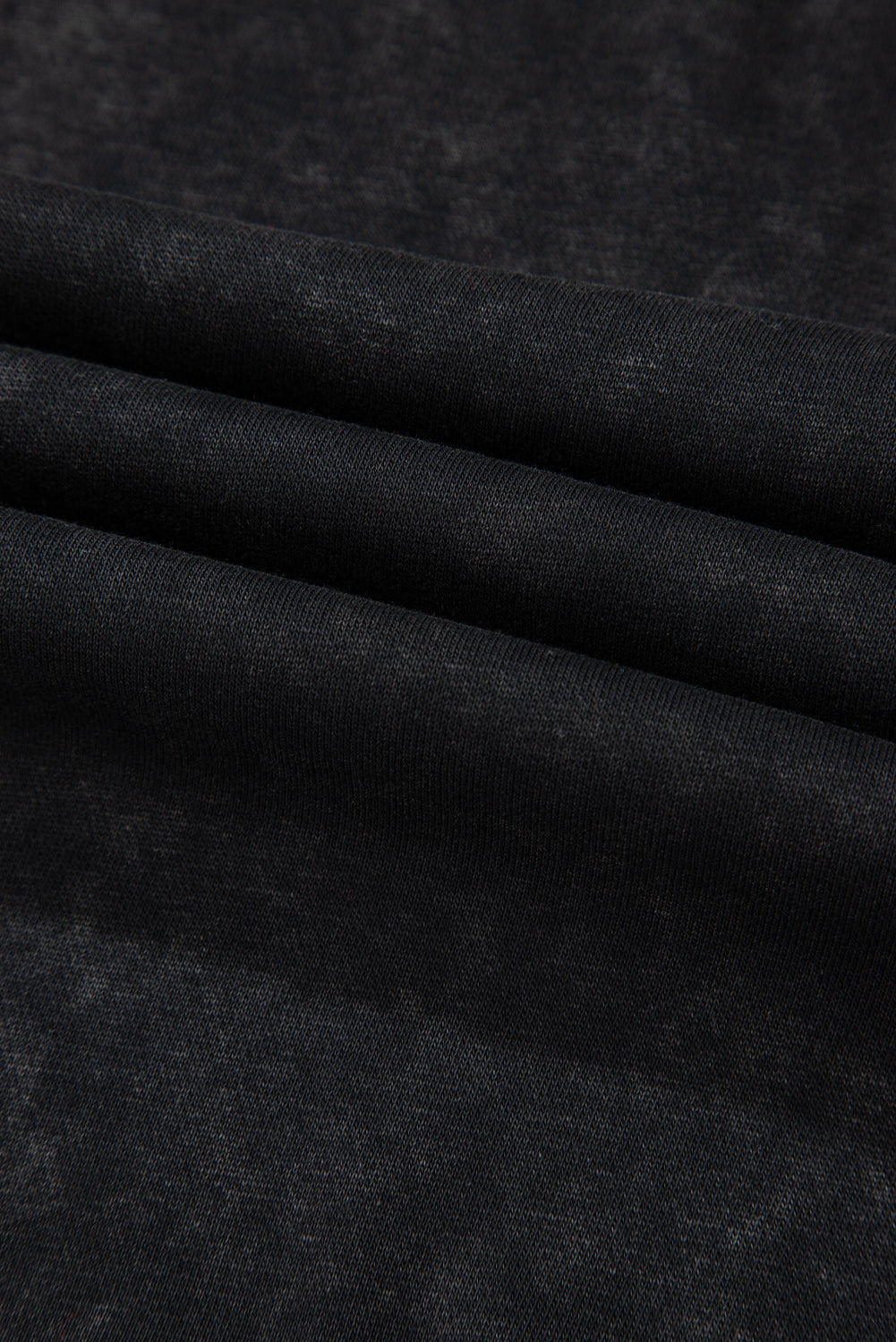 Black Solid Waffle Knit Patchwork Raglan Sleeve Sweatshirt - Toi ‘n’ Moi Ltd