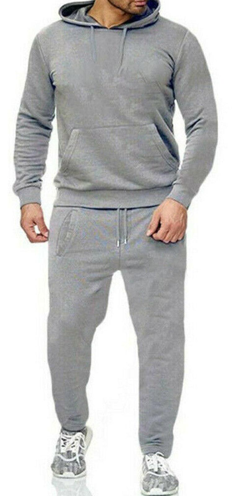 New Mens Pullover Tracksuit Hoodie Jogging Bottoms Set Stretch Sweater Jogger - Toi ‘n’ Moi Ltd