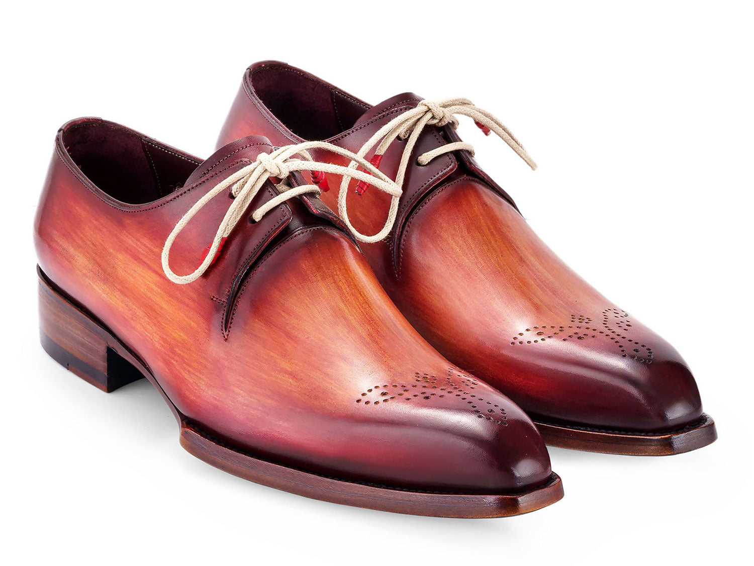 Paul Parkman Goodyear Welted Derby Shoes Reddish Brown (ID
