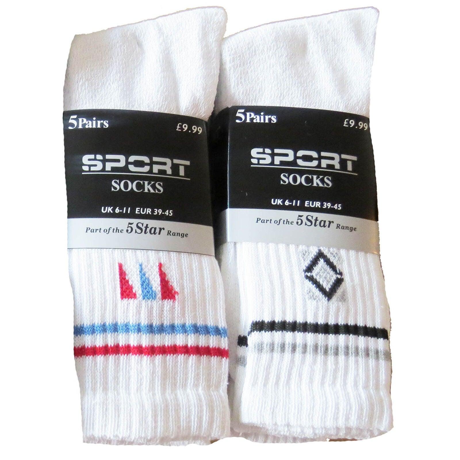 10/20 Pairs Mens Cotton Rich Cushion Sole Sport Socks Shoe Size 6-11 Black White - Toi ‘n’ Moi Ltd