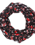 Womens Ladies Christmas Festive Scarf Santa Claus Snowman Print Winter Gifts UK - Toi ‘n’ Moi Ltd