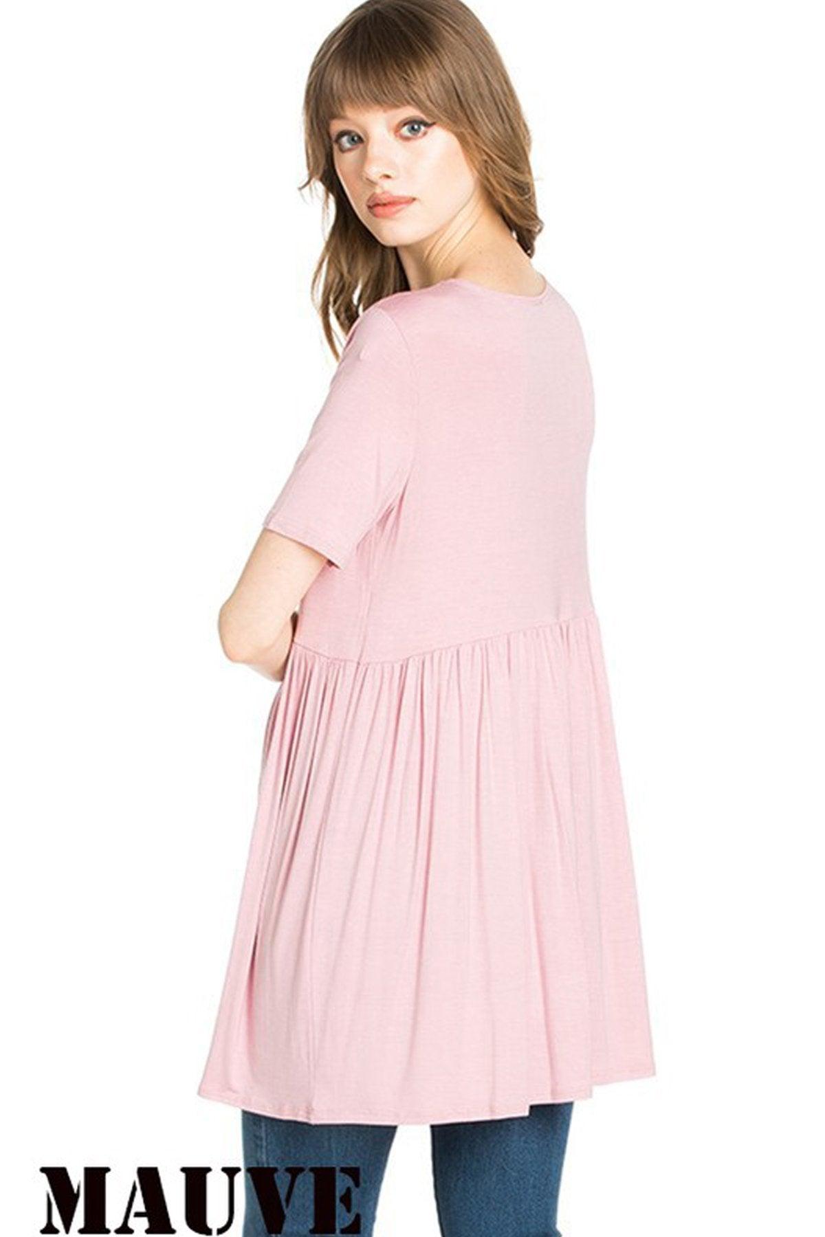 Short Sleeve Empire Waist Tunic