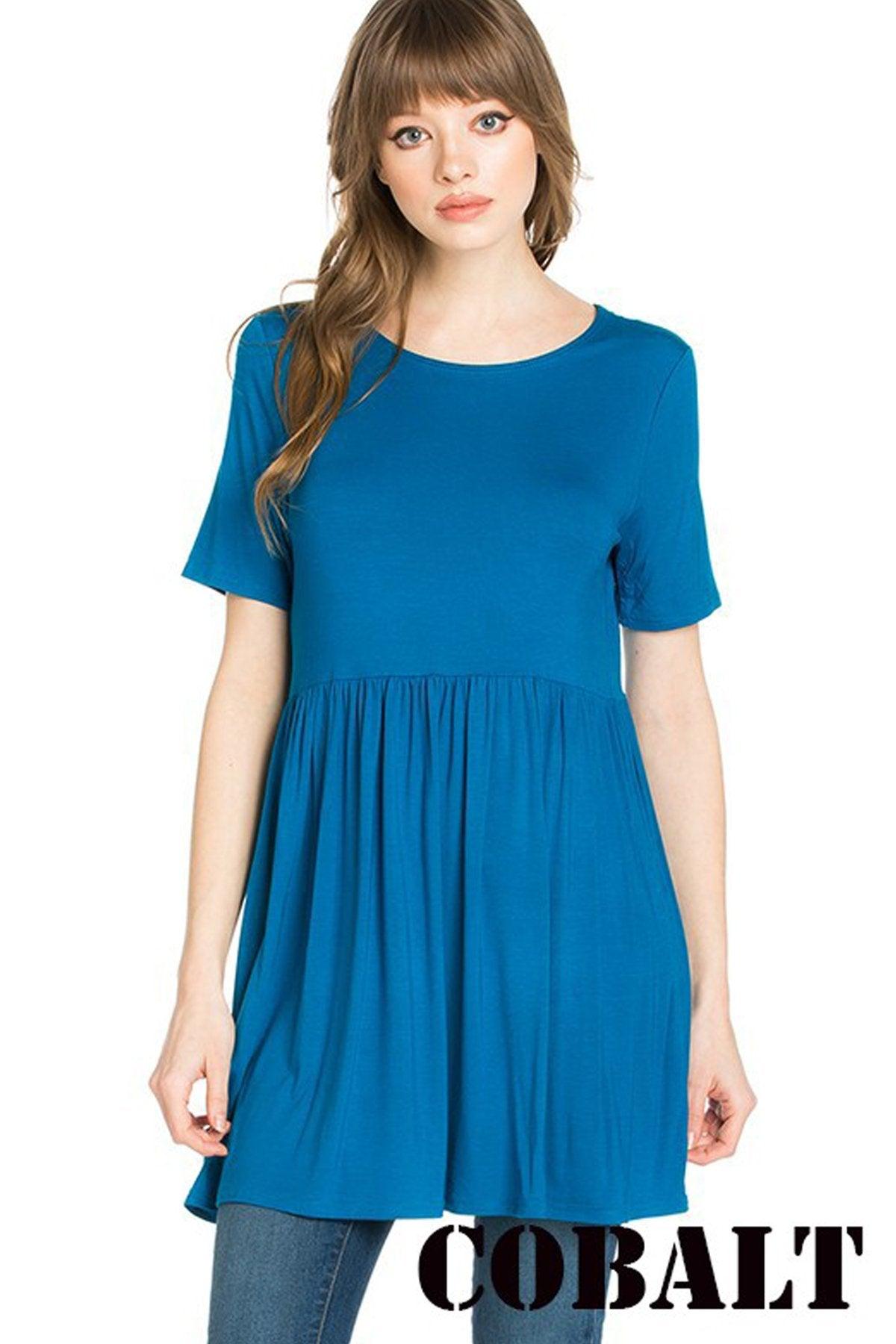 Short Sleeve Empire Waist Tunic