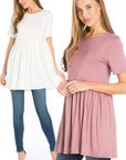 Short Sleeve Empire Waist Tunic