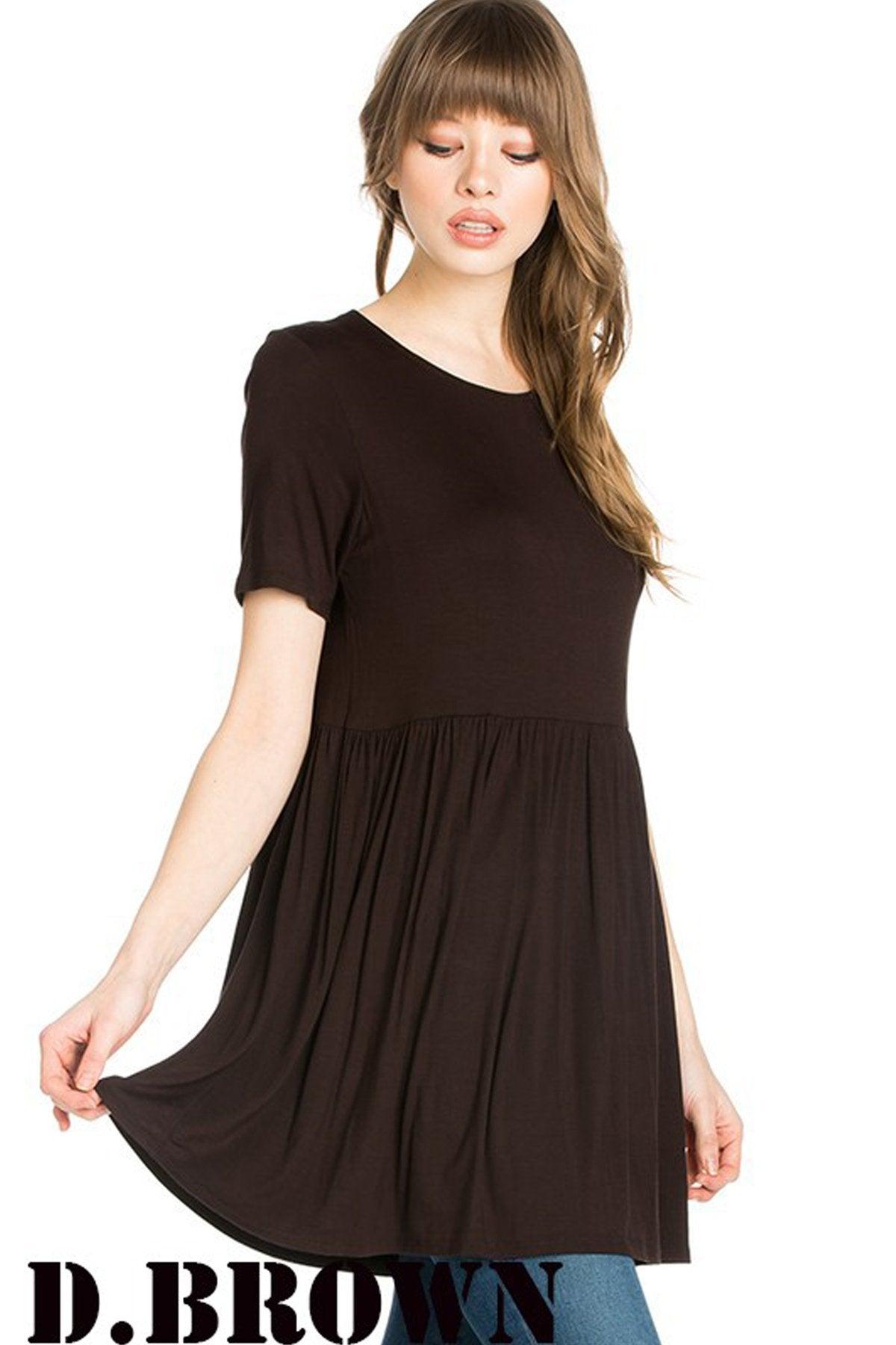 Short Sleeve Empire Waist Tunic