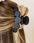 Black Minimalist Five Circles Frosted Hair Claw Clip - Toi ‘n’ Moi Ltd