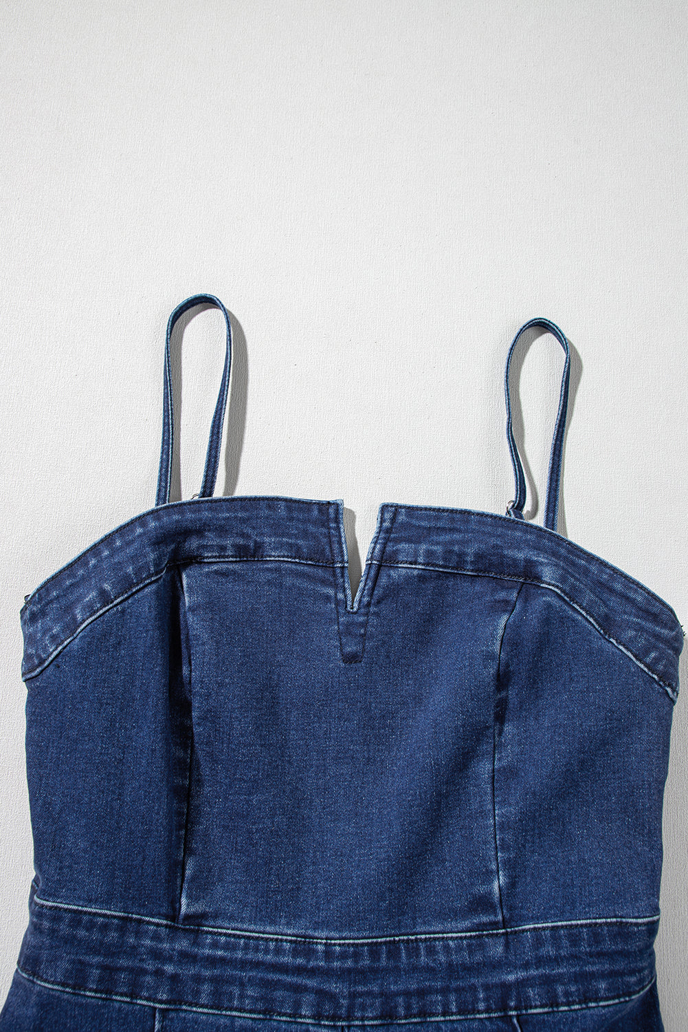 Black Seamed Zipper Spaghetti Strap High Waist Flared Jumpsuit - Toi ‘n’ Moi Ltd