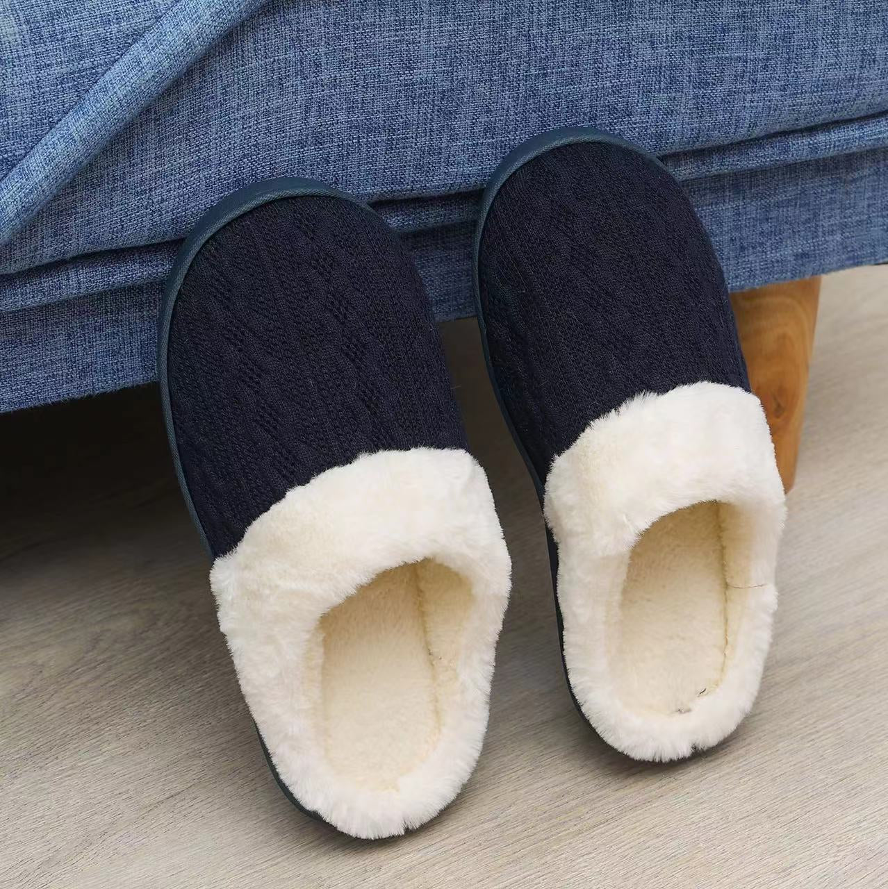 LADIES WOMENS WARM FAUX FUR LINED COMFY HARD SOLE OUTDOOR SLIPPERS SHOES SIZE - Toi ‘n’ Moi Ltd