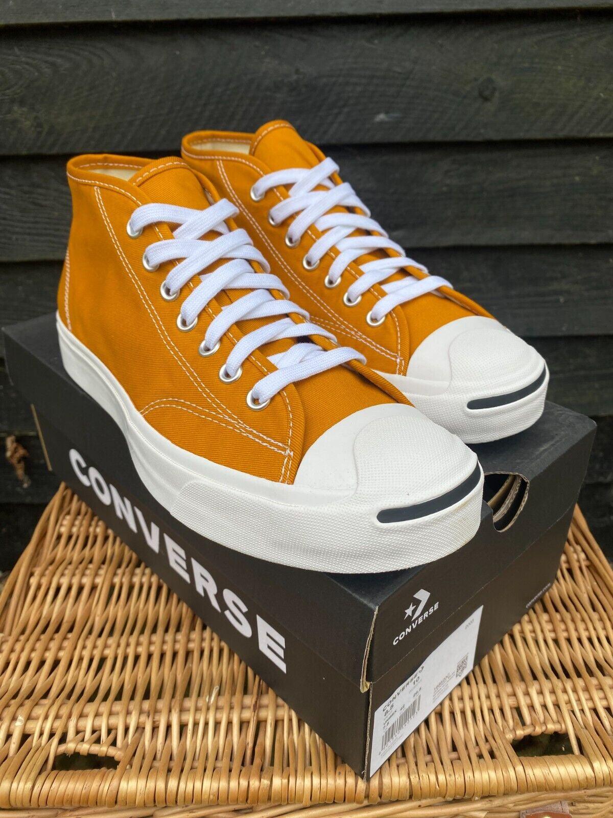 Converse Unisex Jack Purcell Mid Trainers / Saffron Orange / RRP £70 - Toi ‘n’ Moi Ltd
