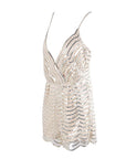 Beige Sequin Playsuit Romper - Toi ‘n’ Moi Ltd