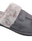 WOMENS LADIES FAUX FUR LINED SLIP on COMFY WARM WINTER SLIPPERS MULES SHOES SIZE - Toi ‘n’ Moi Ltd