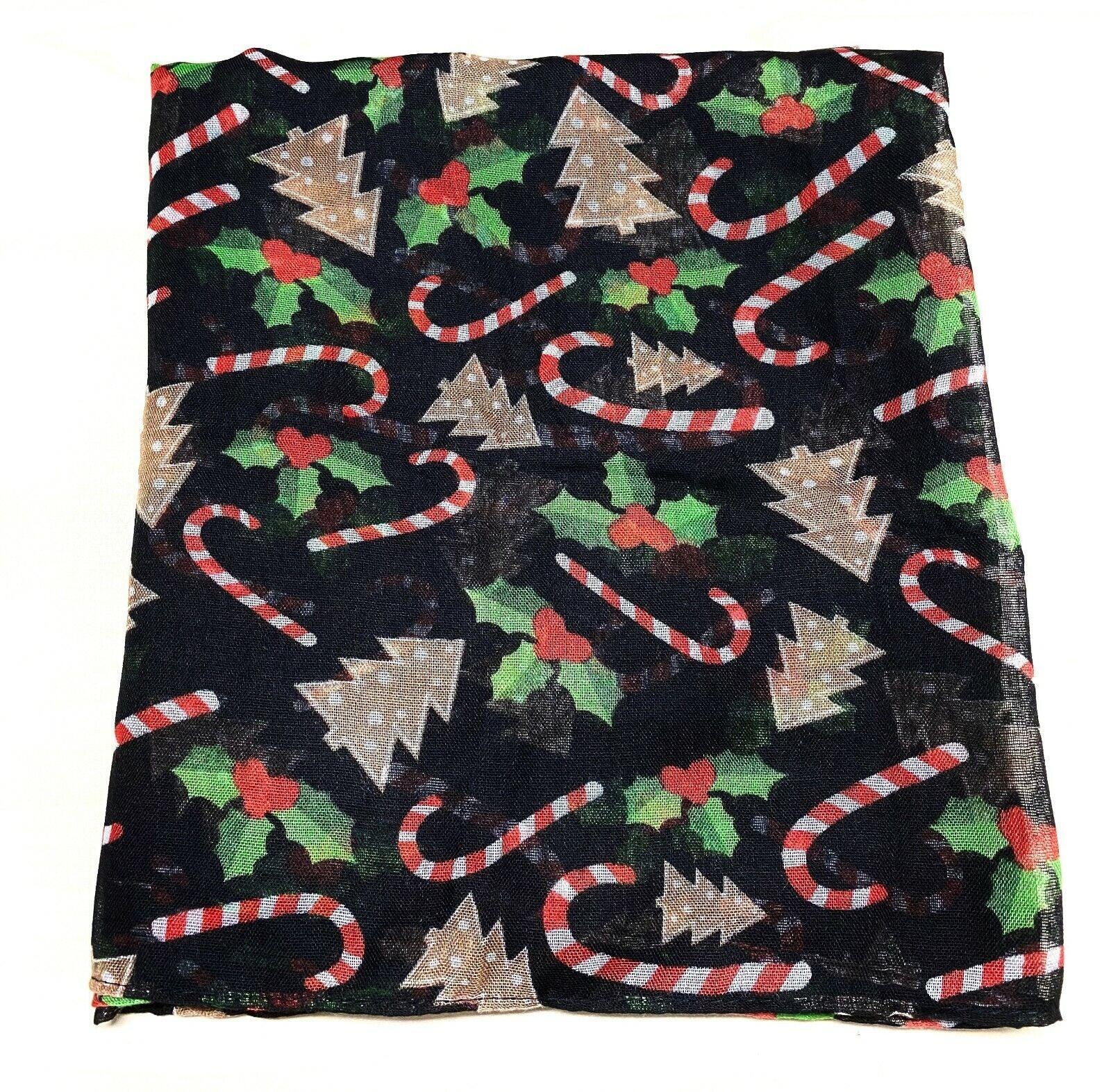 Womens Ladies Christmas Festive Scarf Santa Claus Snowman Print Winter Gifts UK - Toi ‘n’ Moi Ltd