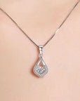 925 Sterling Silver Crystal Water Drop Pendant Necklace Women Girls Jewellery UK - Toi ‘n’ Moi Ltd