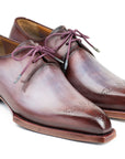 Paul Parkman Goodyear Welted Derby Shoes Ice Blue & Bordeaux (ID
