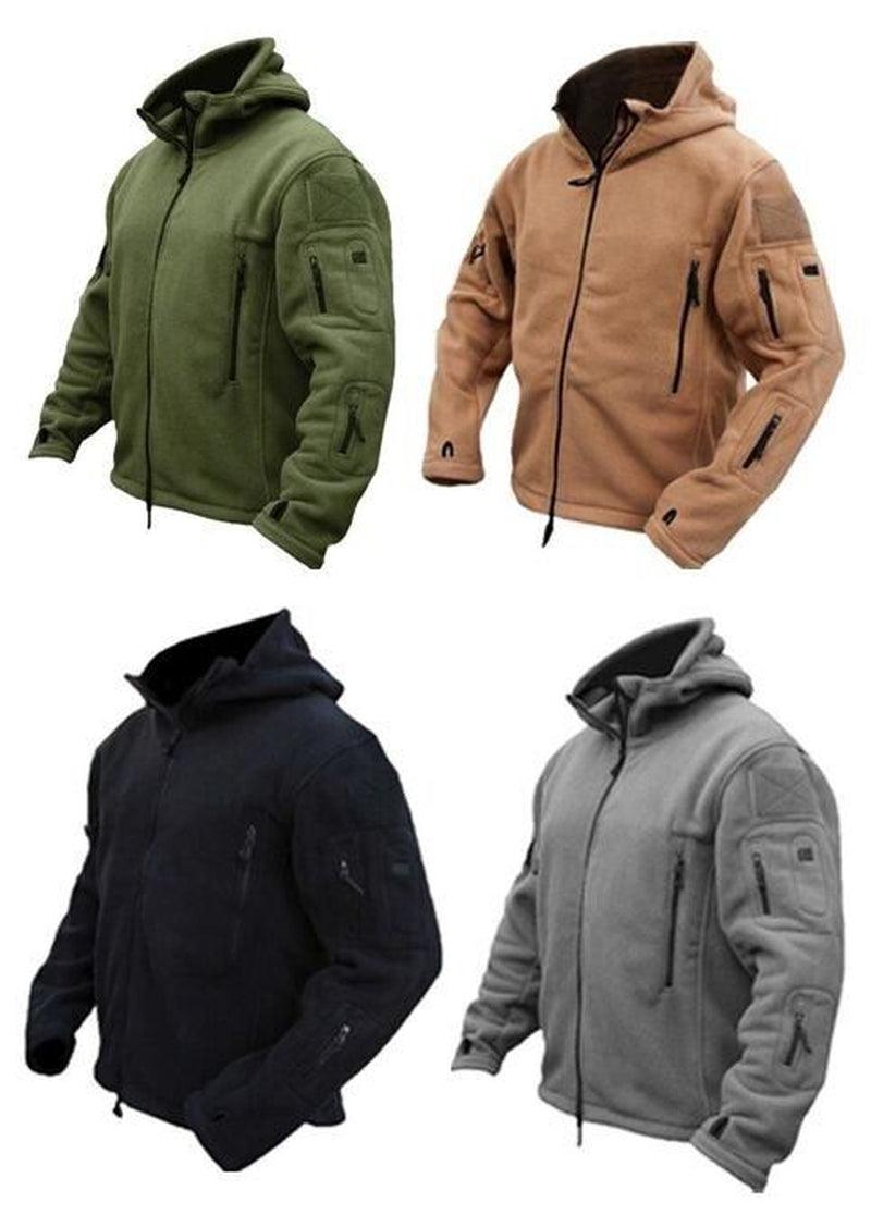 Men Casual Coat Tactical Recon Fleece Jacket Full Zip Army Hoodie Combat Hoody - Toi ‘n’ Moi Ltd