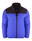 Mens Crosshatch Padded Jacket Inner and Zip Side Pockets Staywarm Contrast Coat - Toi ‘n’ Moi Ltd