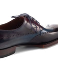 Paul Parkman Goodyear Welted Men's Wingtip Oxfords Bordeaux & Blue (ID