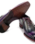 Paul Parkman Goodyear Welted Men's Wingtip Oxfords Purple & Grey (ID