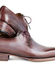 Paul Parkman Goodyear Welted Derby Shoes Ice Blue & Bordeaux (ID