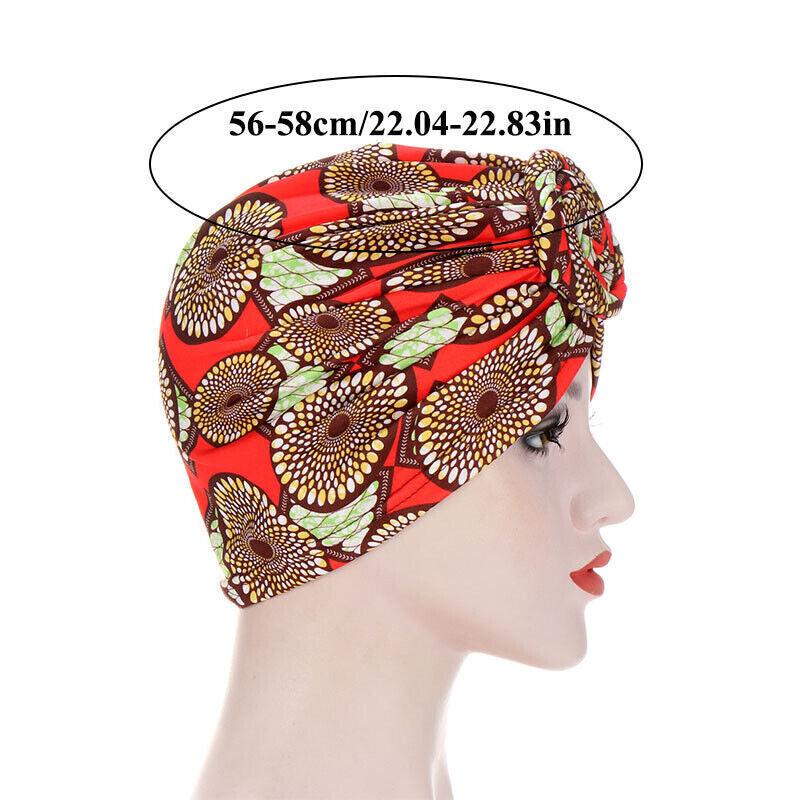 Stretch Turban Hats for Women - African Knot Headwraps Soft Pre Tied Bonnet Hair - Toi ‘n’ Moi Ltd