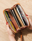 Women Zipper Leather Long Wallet Large Capacity Card Holder Tassel Clutch Purse - Toi ‘n’ Moi Ltd