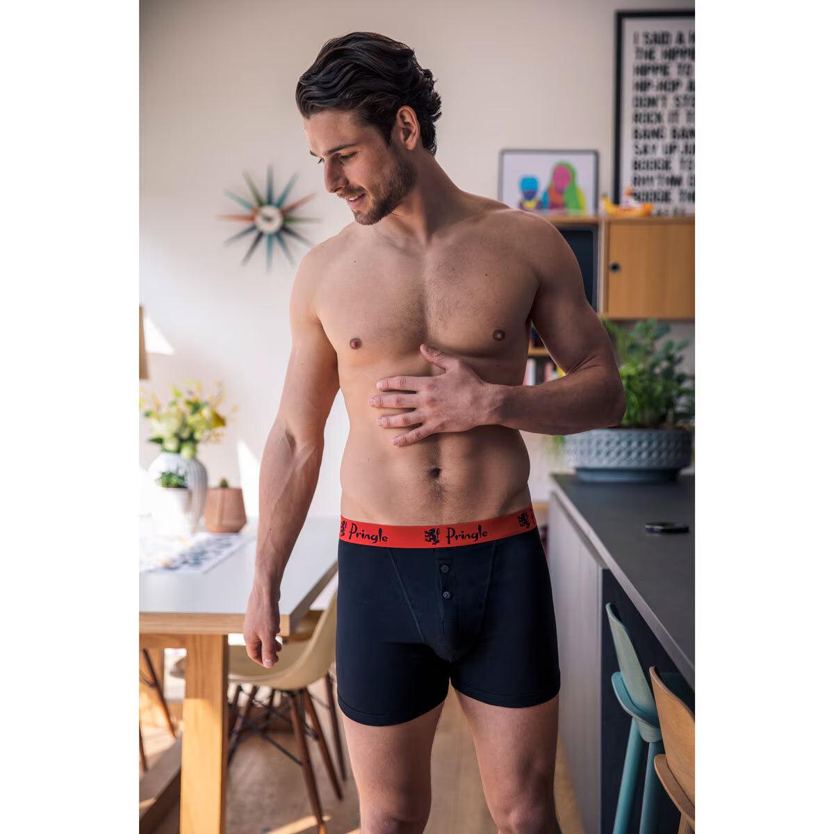 Pringle William Men'S Button Boxer Shorts, 2 X 3 Pack - Toi ‘n’ Moi Ltd