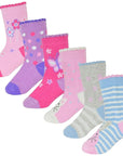 Baby Girls 6 Pack Butterfly / Animal Design Socks - Toi ‘n’ Moi Ltd