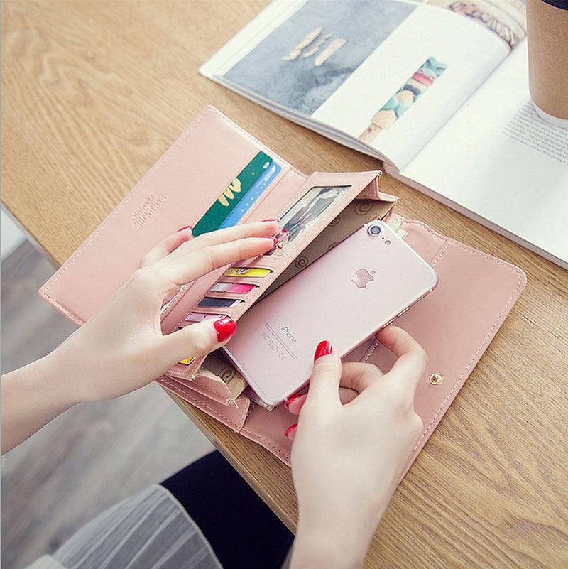 Ladies Leather Wallet Long Purse Phone Card Holder Case Clutch Large Capacity UK - Toi ‘n’ Moi Ltd