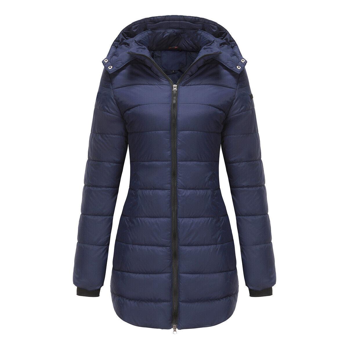 Women Winter Long Parka Quilted Coat Hooded Ladies Warm Padded Puffer Jacket - Toi ‘n’ Moi Ltd