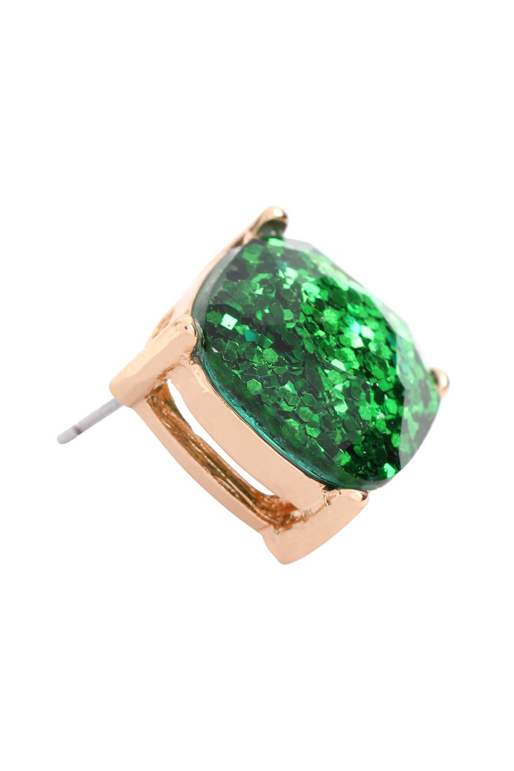 Ae0333-Glitter Epoxy Stud Earrings - Toi ‘n’ Moi Ltd