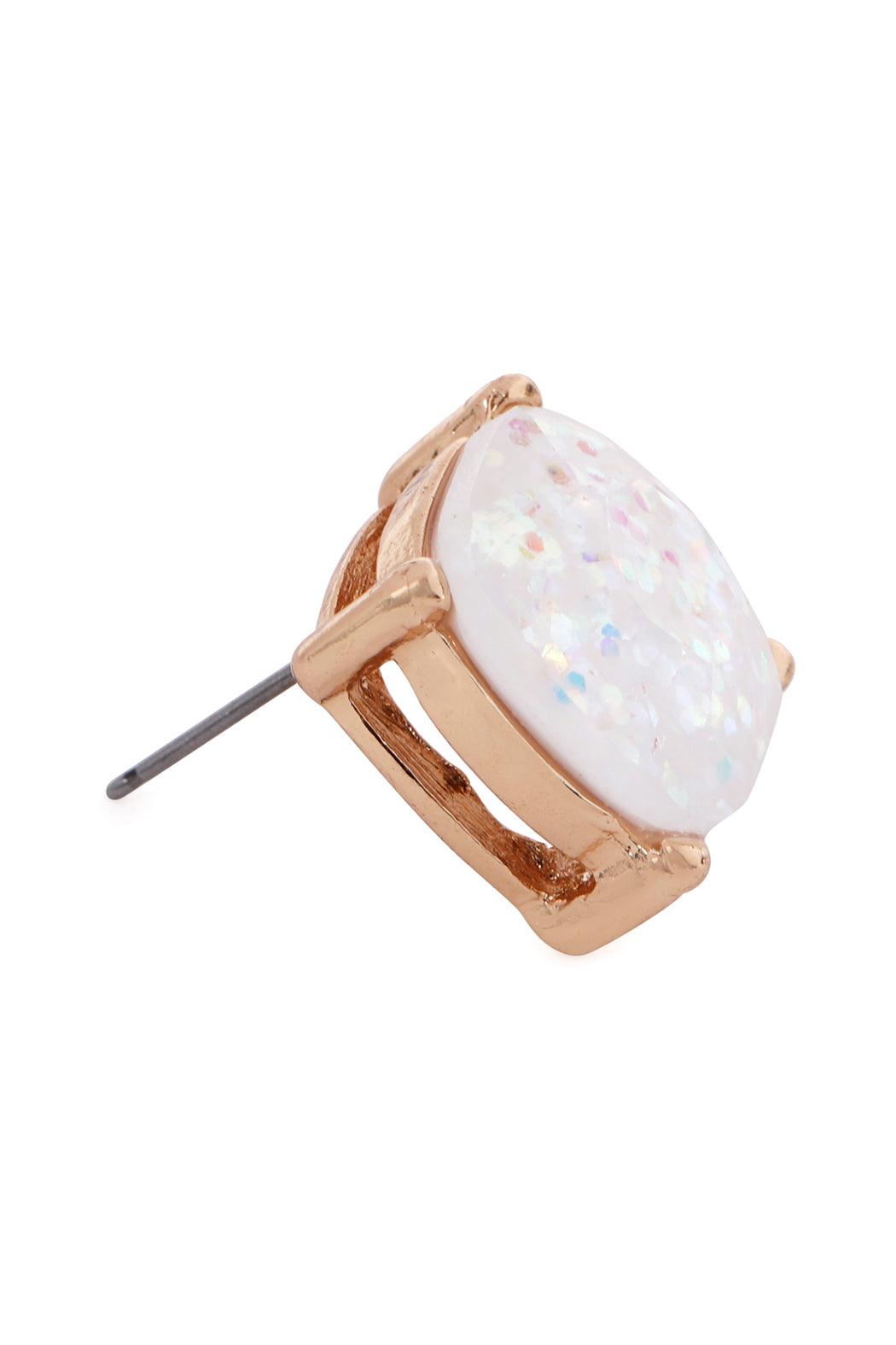 Ae0333-Glitter Epoxy Stud Earrings - Toi ‘n’ Moi Ltd