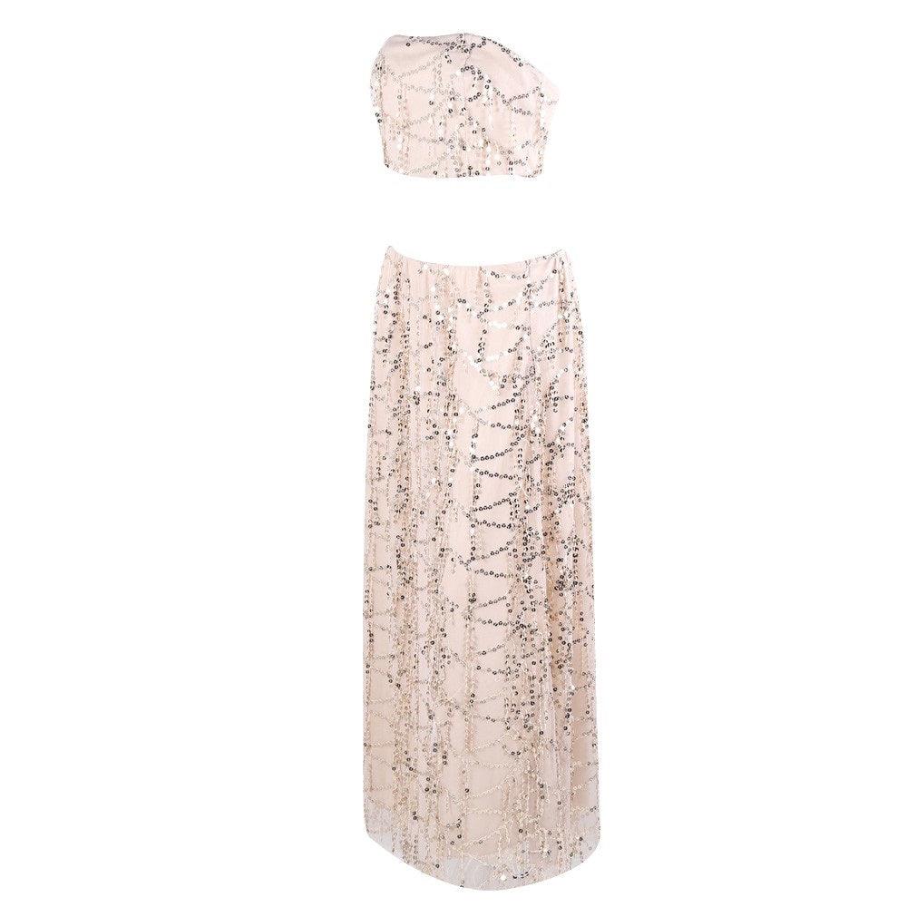 Beige Sequin Dress - Toi ‘n’ Moi Ltd