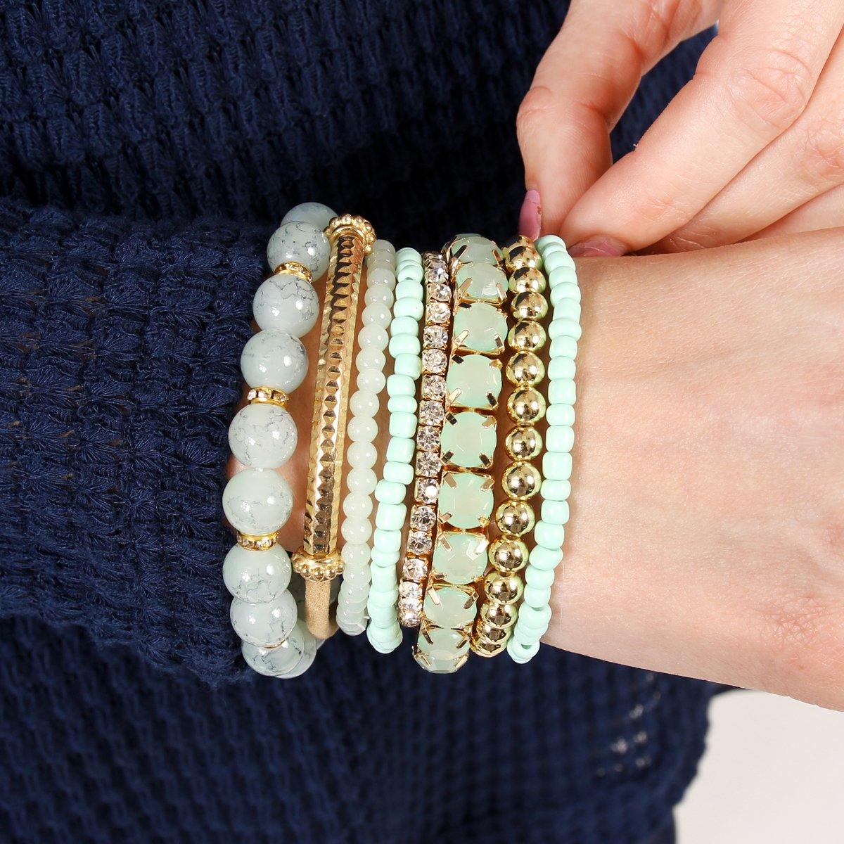 Multicolor Bead Bracelet Set