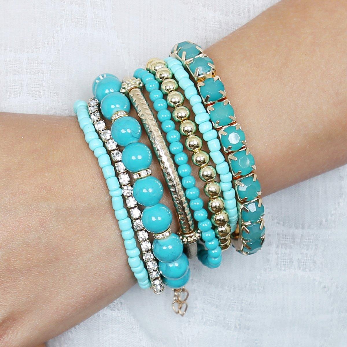 Multicolor Bead Bracelet Set