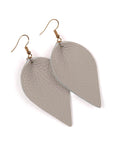 Teardrop Shape Pinched Leather Earrings
