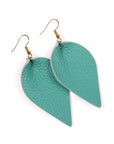 Teardrop Shape Pinched Leather Earrings