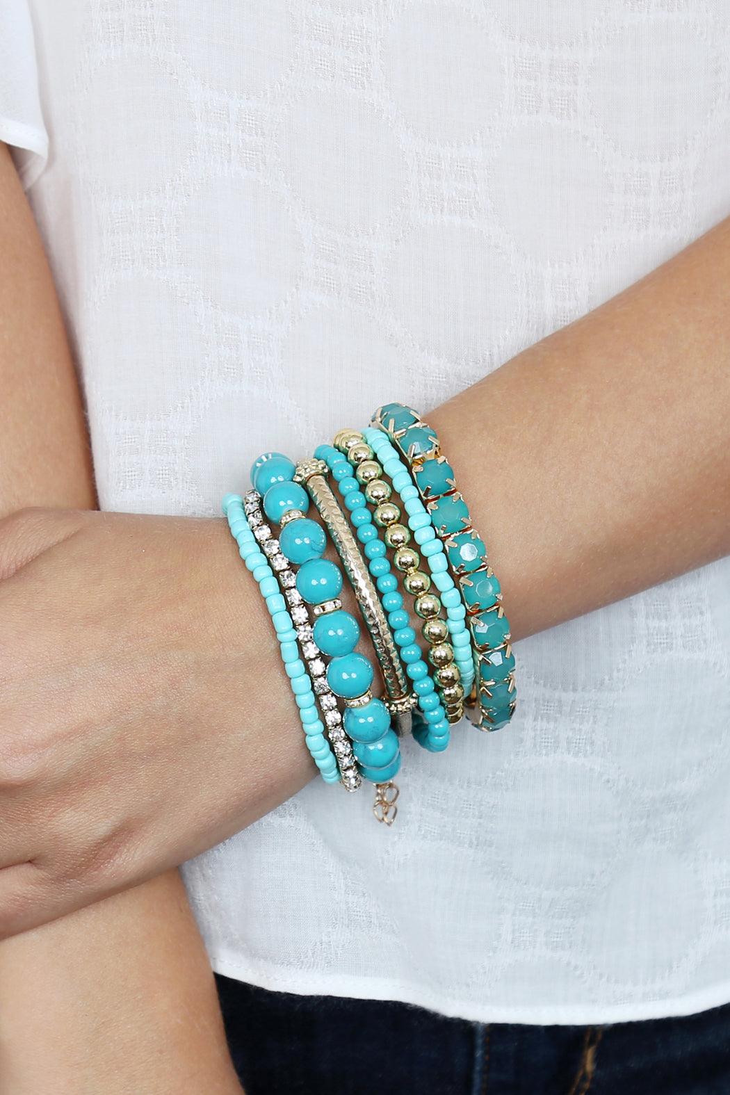 Multicolor Bead Bracelet Set