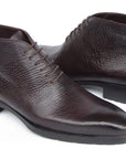 Paul Parkman Men's Brown Floater Leather Ankle Boots (ID