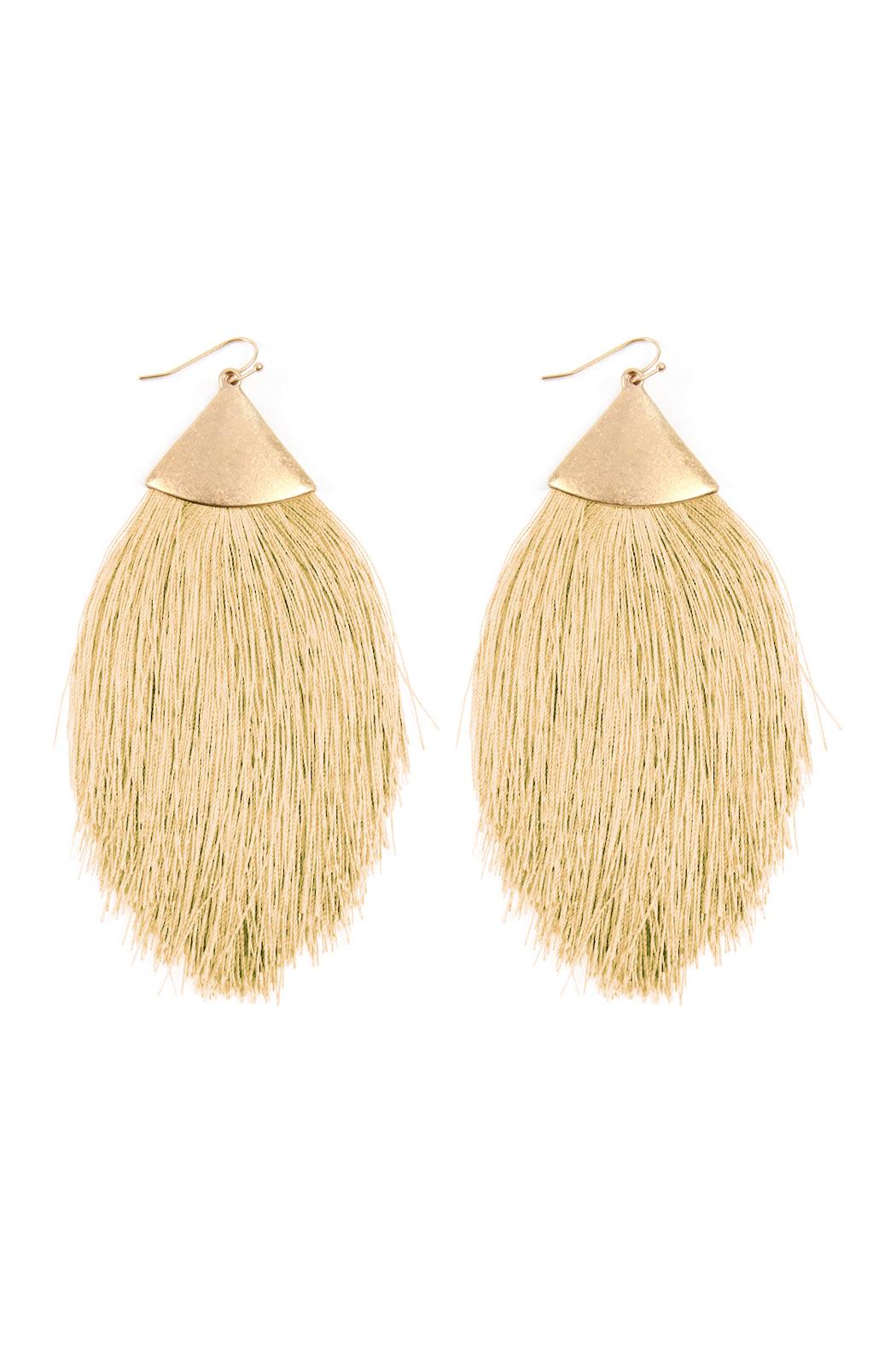 Oversized Tassel Drop Earrings
