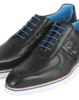 Paul Parkman Men's Casual Shoes Black Floater Leather (ID