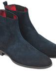 Paul Parkman Navy Suede Chelsea Boots (ID