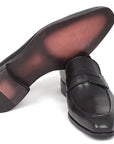 Paul Parkman Men's Penny Loafer Black Calfskin (ID