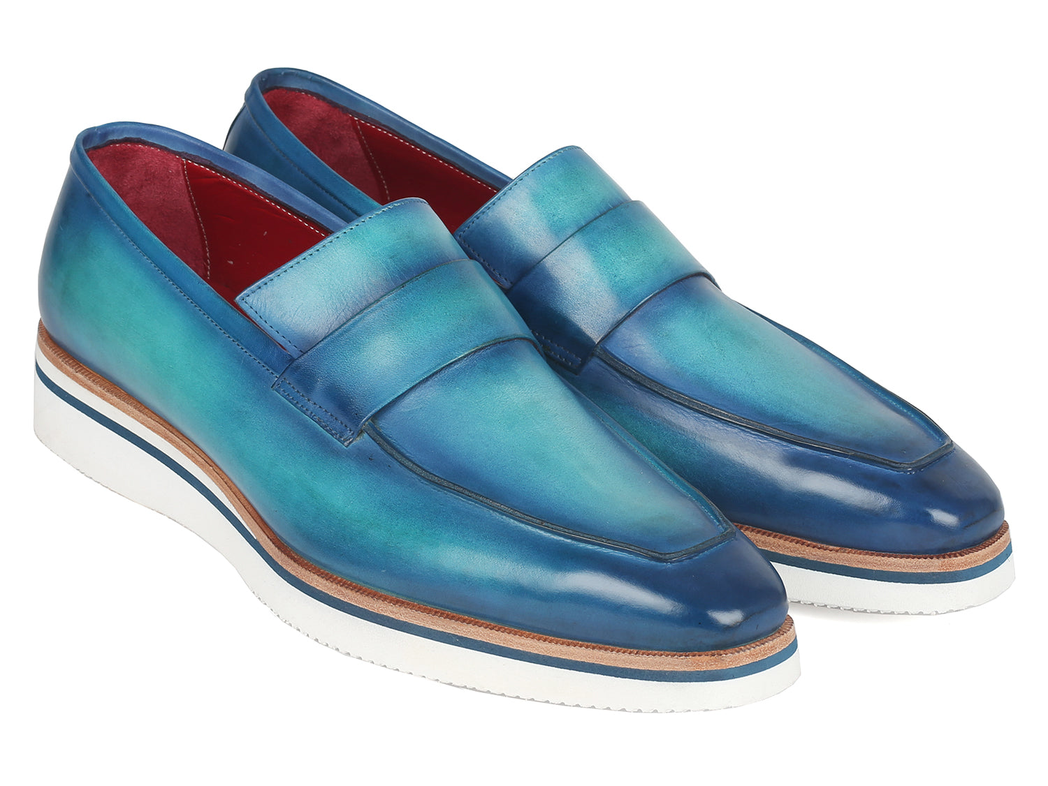 Paul Parkman Men's Smart Casual Loafers Blue (ID