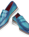 Paul Parkman Men's Smart Casual Loafers Blue (ID