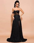 Black High Slit Gown - Toi ‘n’ Moi Ltd