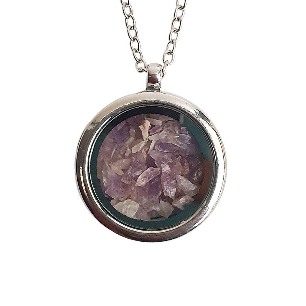 Locket Pendant with Crystal Sand - Toi ‘n’ Moi Ltd